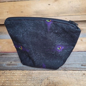 Beast Eyes Mini Project Bag, Notions Pouch, Knitting, Crochet