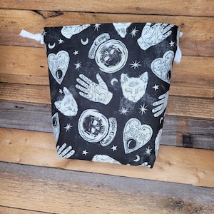 Cat Tarot Drawstring Bag Sock Sack
