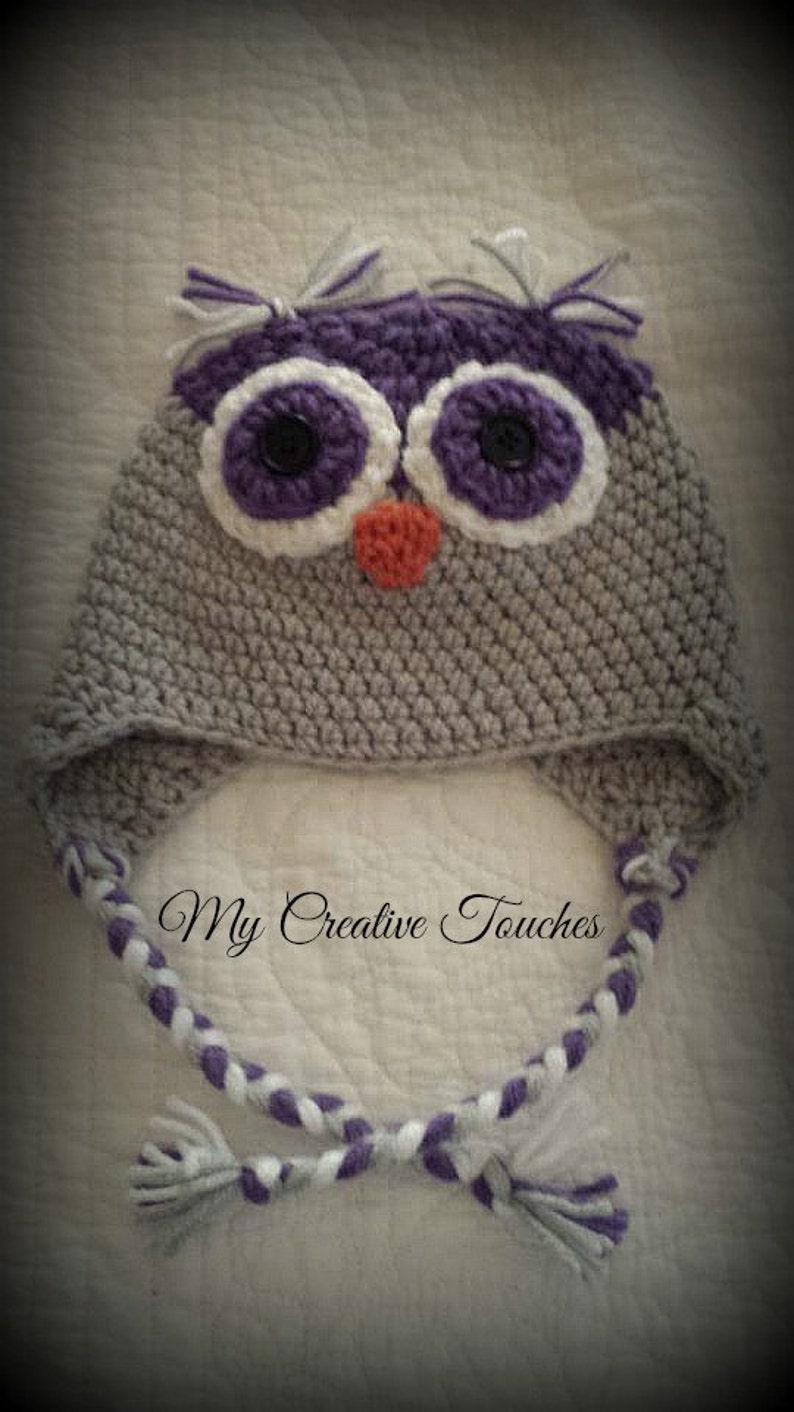 Custom made to order for your size and color Owl Hat