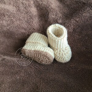 Handmade Baby Boots/Booties with Fold over Cuff