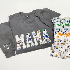 Mama Embroidered Baby Clothing Keepsake Sweatshirt, Simple Mama Pullover, Gift for Mom, Personalized Mama Shirt, Mother's Day Gift image 1