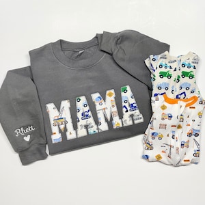 Mama Embroidered Baby Clothing Keepsake Sweatshirt, Simple Mama Pullover, Gift for Mom, Personalized Mama Shirt, Mother's Day Gift