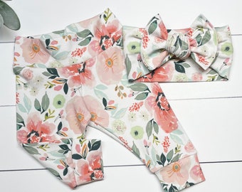floral newborn pants