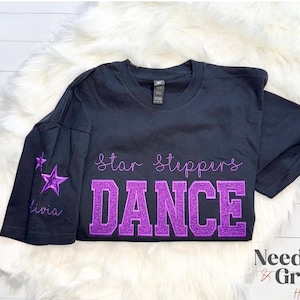 Personalized Embroidered Dance Mom Sweatshirt, Custom Team Crewneck, Dance Mom Star Shirt, with Kids Name on Sleeve, Dance Shirt image 8