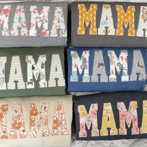 Mama Embroidered Baby Clothing Keepsake Sweatshirt, Simple Mama Pullover, Gift for Mom, Personalized Mama Shirt, Mother's Day Gift image 7