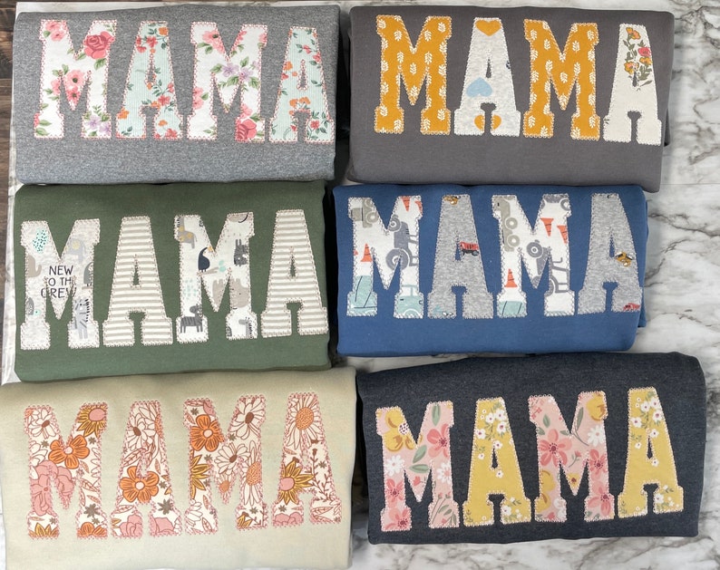 Mama Embroidered Baby Clothing Keepsake Sweatshirt, Simple Mama Pullover, Gift for Mom, Personalized Mama Shirt, Mother's Day Gift image 7