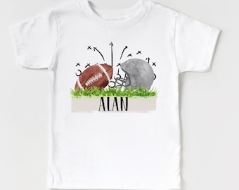 Kids Football Shirt, Personalized Football Tee, Custom Toddler TShirt, Football Shirt with Name, Football baby Gift