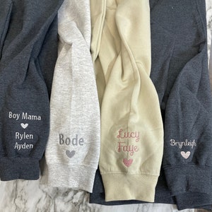 Mama Embroidered Baby Clothing Keepsake Sweatshirt, Simple Mama Pullover, Gift for Mom, Personalized Mama Shirt, Mother's Day Gift image 5