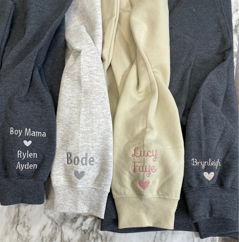Mama Embroidered Baby Clothing Keepsake Sweatshirt, Simple Mama Pullover, Gift for Mom, Personalized Mama Shirt, Mother's Day Gift image 5