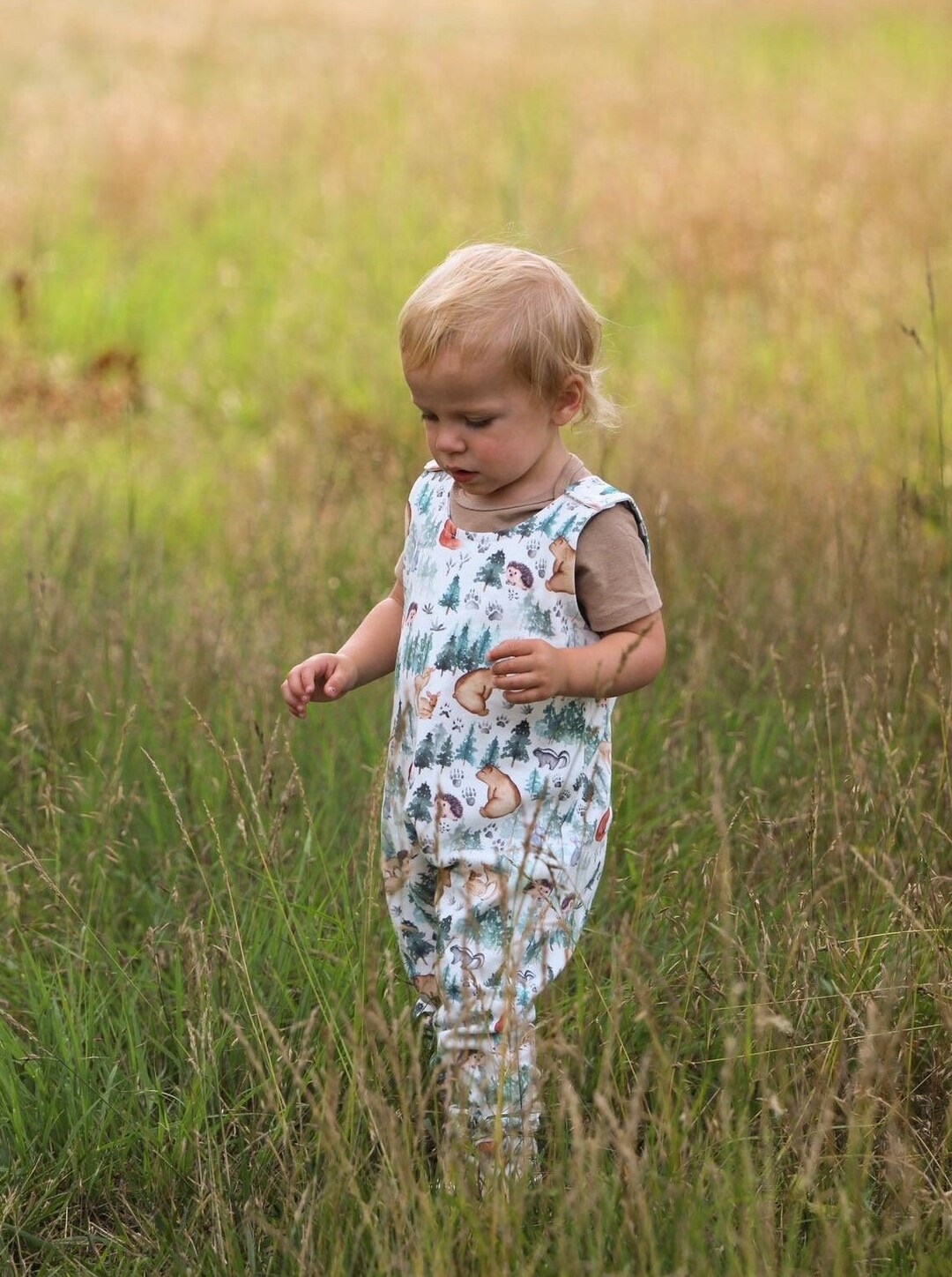 Woodland Animals Romper, Woodland Baby Romper, Toddler Outfit, Woodland