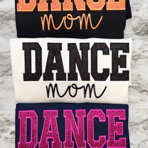 Personalized Embroidered Dance Mom Sweatshirt, Custom Team Crewneck, Dance Mom Star Shirt, with Kids Name on Sleeve, Dance Shirt image 6