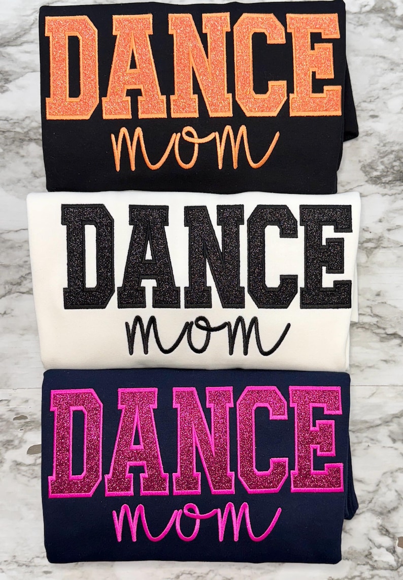 Personalized Embroidered Dance Mom Sweatshirt, Custom Team Crewneck, Dance Mom Star Shirt, with Kids Name on Sleeve, Dance Shirt image 6