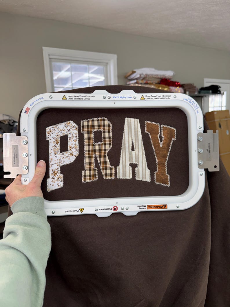 Pray T-Shirt Embroidered Christian Shirt Christian Tee Faith T Shirt or Sweatshirt for Women Christian Apparel Minimalist Gift image 5