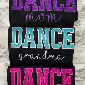 Personalized Embroidered Dance Mom Sweatshirt, Custom Team Crewneck, Dance Mom Star Shirt, with Kids Name on Sleeve, Dance Shirt image 5