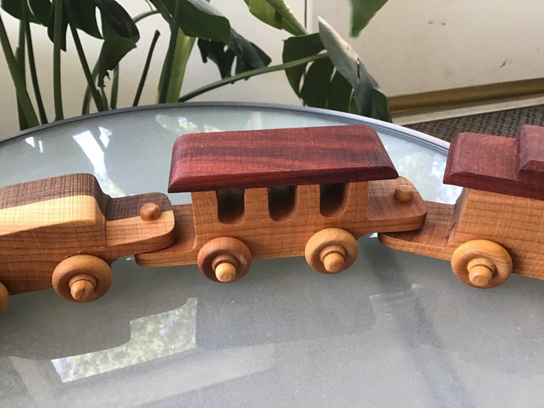 Personalized Wooden Toy Train, Waldorf Toys, Montessori Toys, Wooden Baby Toys, 1st Birthday image 7