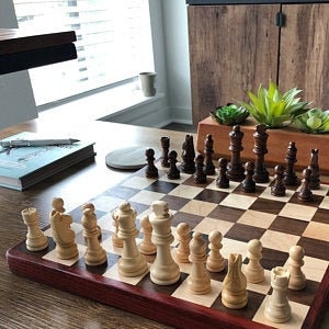 Handmade Wooden Chess Set, Wood Chess Board, Chess image 1