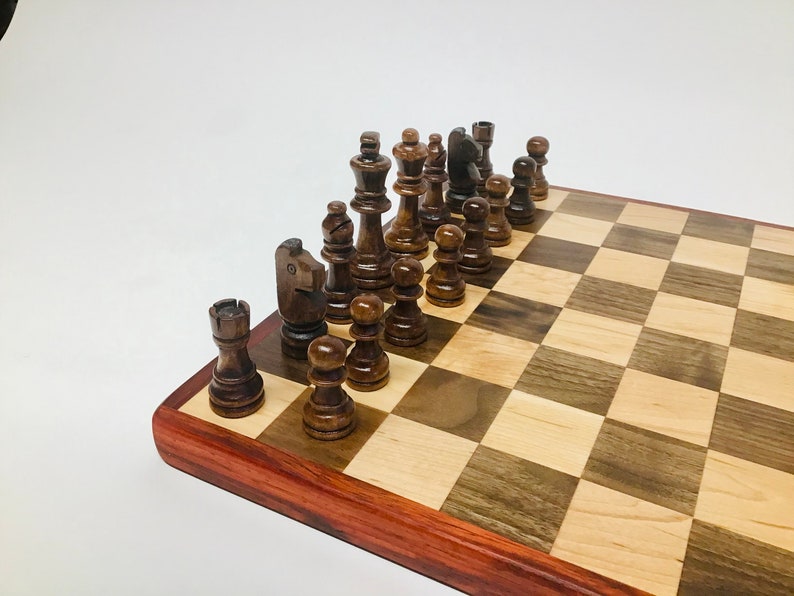 Handmade Wooden Chess Set, Wood Chess Board, Chess image 6