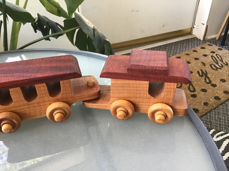 Personalized Wooden Toy Train, Waldorf Toys, Montessori Toys, Wooden Baby Toys, 1st Birthday image 8