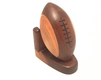 Handmade Wooden Football, Baldwin Toys, wooden Trophy, Fantasy Football