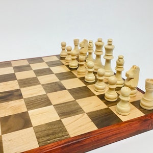 Handmade Wooden Chess Set, Wood Chess Board, Chess image 7