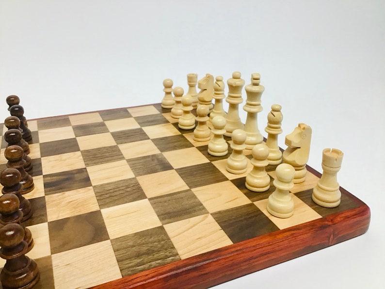 Handmade Wooden Chess Set, Wood Chess Board, Chess image 7