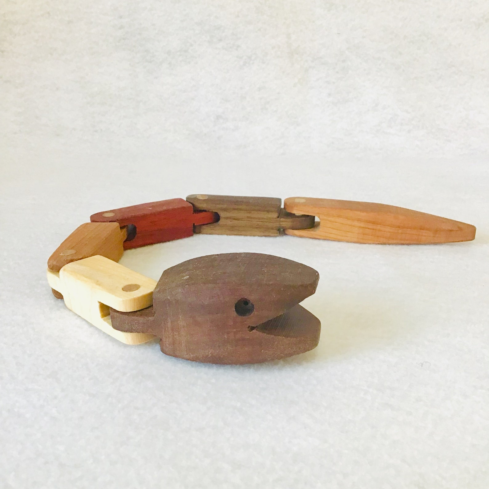 Wooden Toy Snake Toy Snake Natural Toys Puzzles Etsy