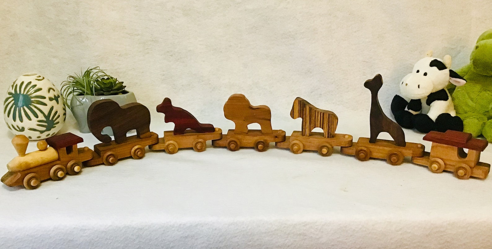 Zoo Train, Custom Wooden Toy Train Set