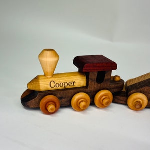 Personalized Wooden Toy Train, Waldorf Toys, Montessori Toys, Wooden Baby Toys, 1st Birthday Personalization