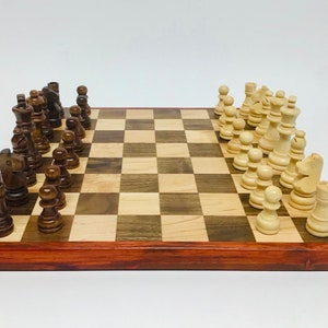 Handmade Wooden Chess Set, Wood Chess Board, Chess image 2