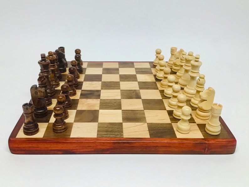 Handmade Wooden Chess Set, Wood Chess Board, Chess image 2