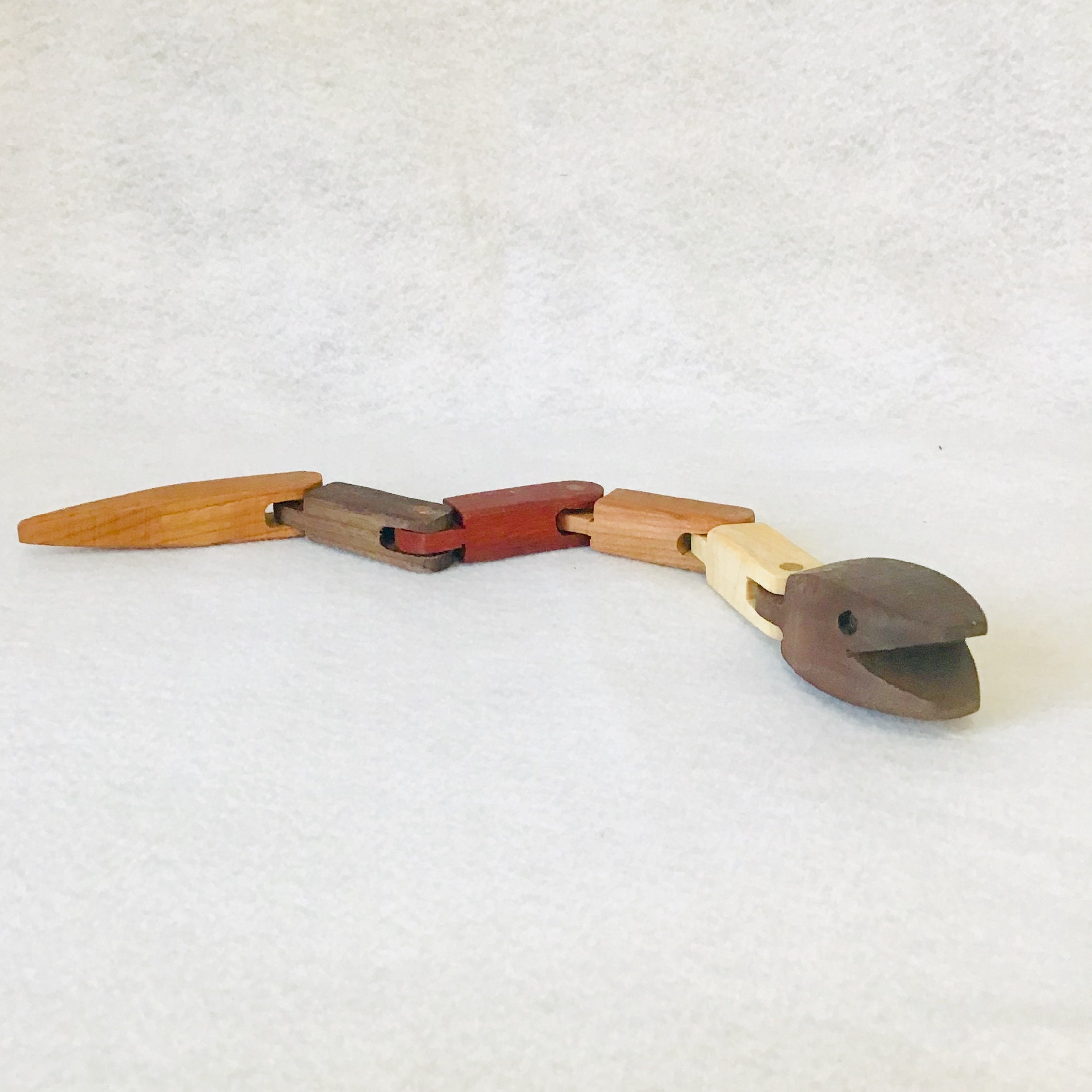 Wooden Toy Snake Toy Snake Natural Toys Puzzles Etsy