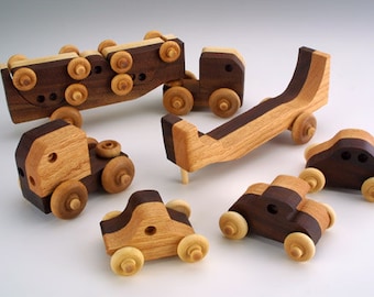 Wooden Toy Transporter, Waldorf Toys, Montessori Toys, Wooden Baby Toys, Easter Gift, Wood Toy Car Carrier