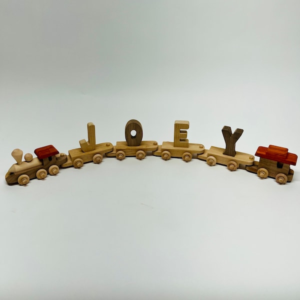 Montessori Wood Toys , Organic Wood Toy Train, Wood Toy Train, Waldorf Toys, Christmas Gift