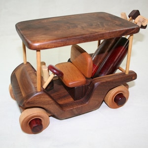 Handmade Wooden Golf Cart, Office Decor, Father's Day Gift