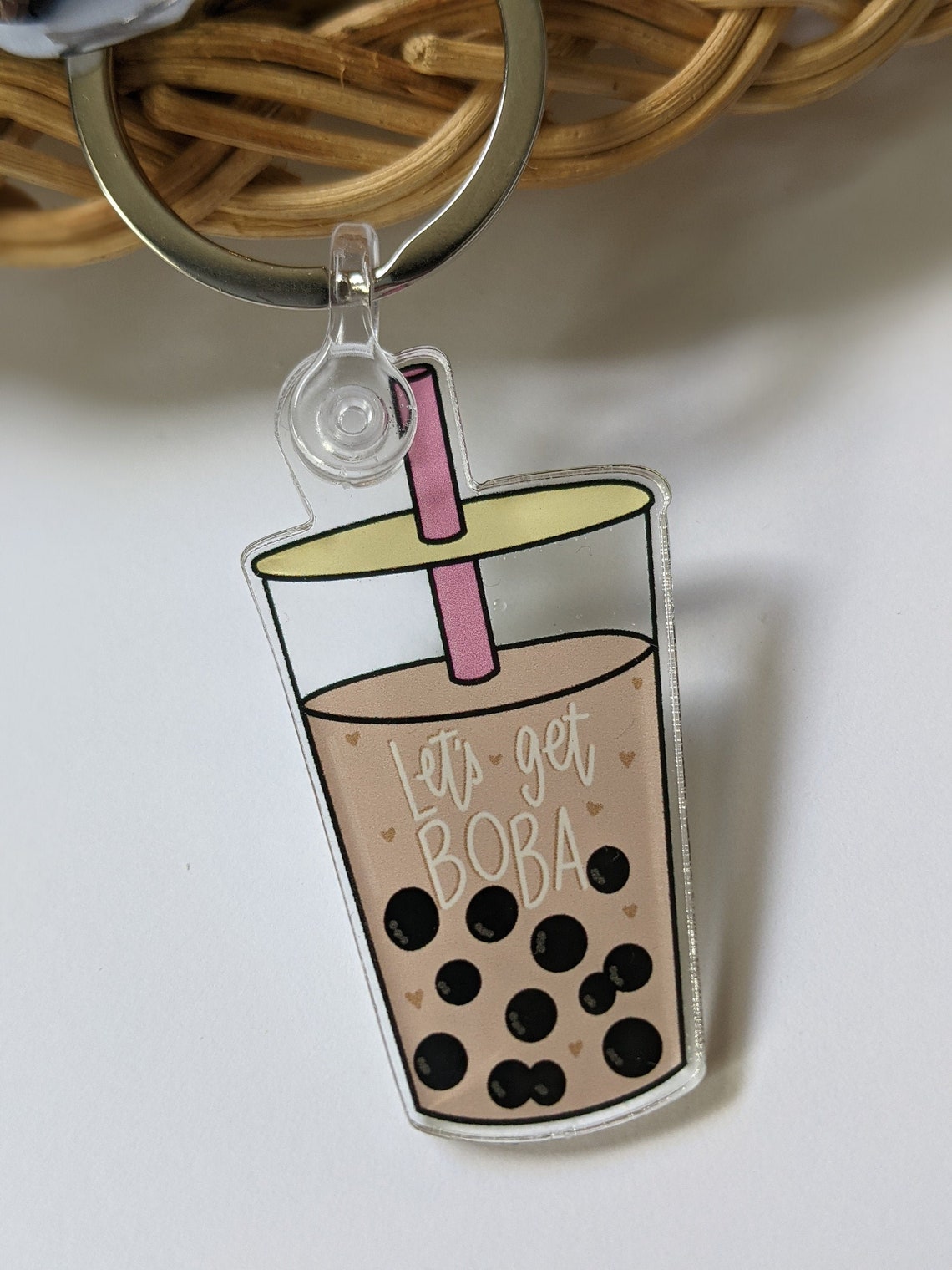 Boba Keychain Milk Tea Cute Custom Keychain Etsy Australia