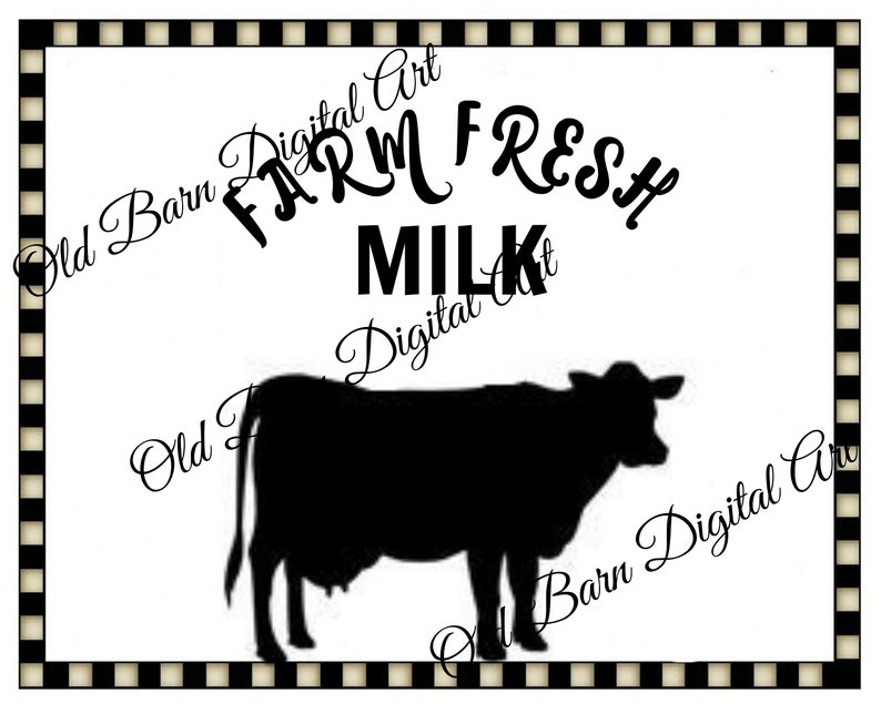 Farmhouse Digital Art Border Black And White Farmers Market Etsy