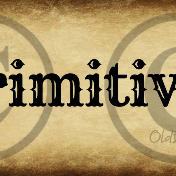 Primitive Digital Art Label  - Logo - Pantry Jar - Crock -Rusty Cans - Label - JPEG File Instant Download