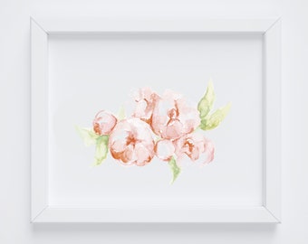 peonies watercolor etsy