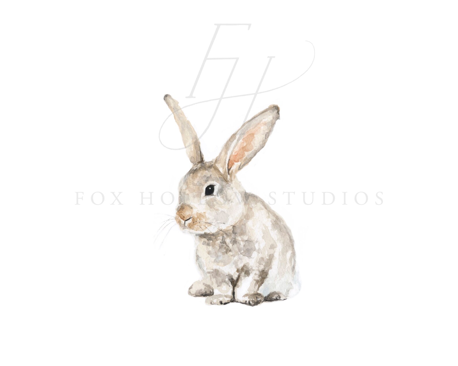 Bunny No 1 Art Print - Baby Animal Painting - Bunny - Farm Animal ...