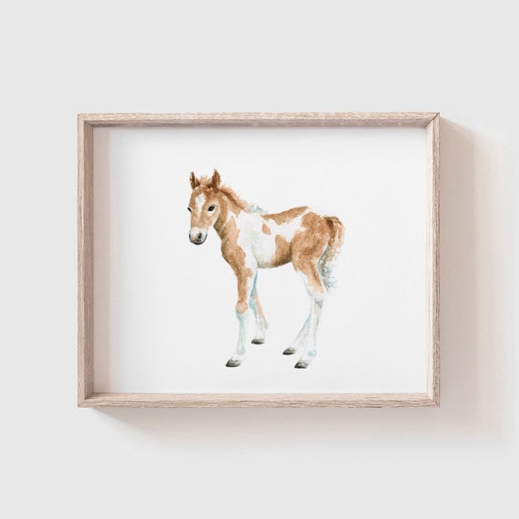 Horse No 2 Art Print Baby Animal Painting Colt Painting - Etsy Horse No 2 Art Print Baby Animal Painting Colt Painting - Etsy