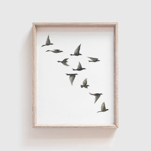 Black Birds No. 2 Art Print - Bird Painting - Watercolor Art - Home Decor Painting - Watercolor Painting - Crow - Raven - Starling - Geese