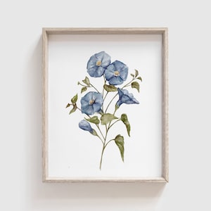 Morning Glory Kunstdruck (digitaler Download) - Blumen - Blumen - Muttertagsgeschenk - Aquarell - Wohnkultur