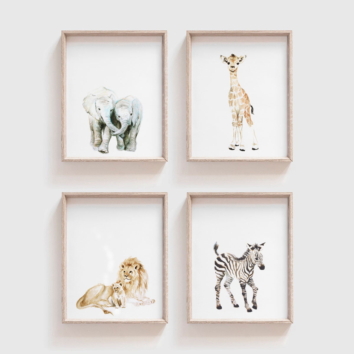 SET of Safari Animal Art Prints safari Animal Painting - Etsy SET of Safari Animal Art Prints safari Animal Painting - Etsy