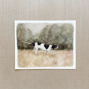 Charleston Art Print - German Shorthaired Pointer Dog Painting GSP Bird Hunting - Impressionistic Painting - Fine Art  - Vintage English Art