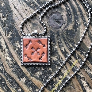 Tribal Arrow Leather Pendant Necklace: Western Cowgirl Jewelry