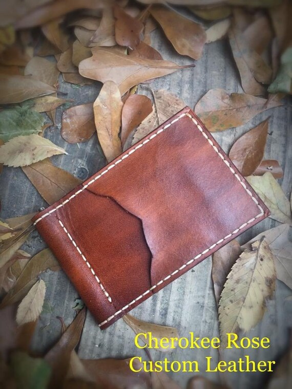 Handmade Leather Money Clip Walletfront Pocket Walletmans - Custom Leather Purses Texas Handmade Leather Money Clip Walletfront Pocket Walletmans - Custom Leather Purses Texas
