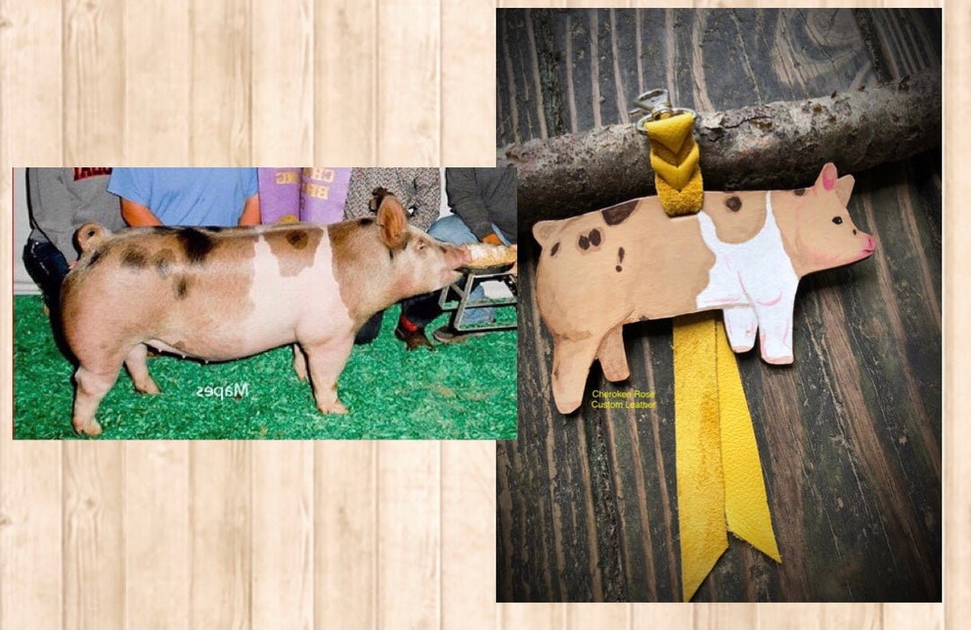 Custom Order Livestock Show Hog Key Chain - Etsy