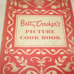 Vintage Betty Crocker&#39;s 1950 Picture Cookbook Ist.Edition Ist. Drukwerk / Vintage kookboeken / Betty Crocker&#39;s kookboeken / Keuken verzamelobjecten