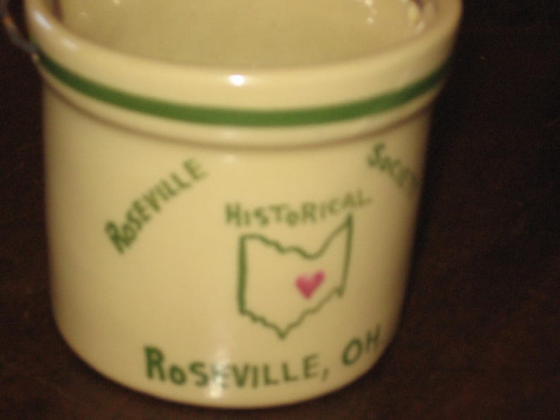 Roseville Lettering Vintage Small Stoneware Jars, Grease Container - Etsy
