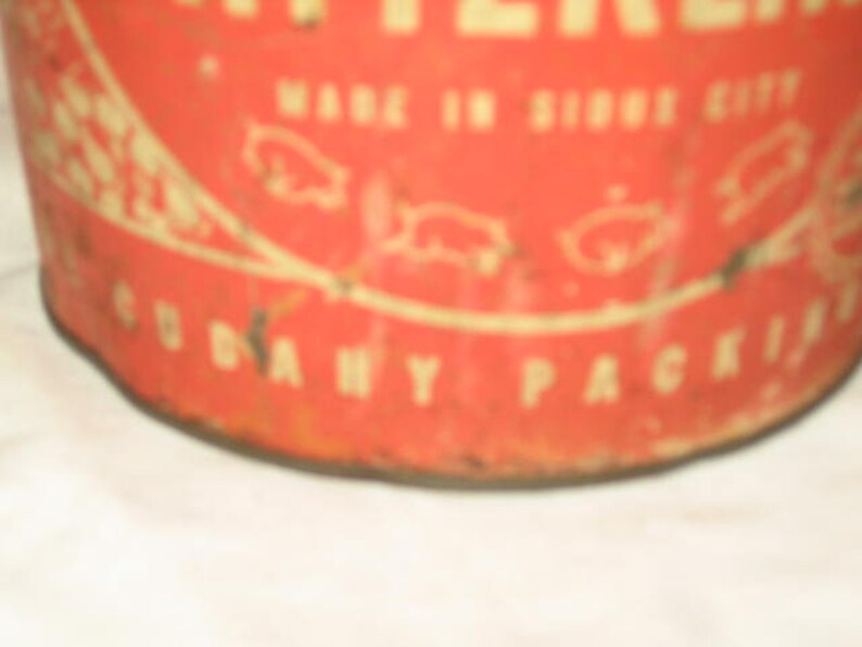 Vintage Rare Advertisement Tin Container Cudahy's Pork Chitterlings